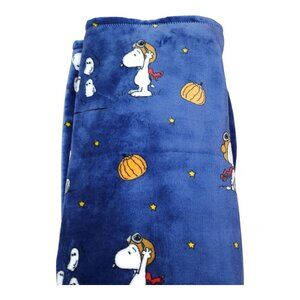 Peanuts VelvetLoft Snoopy Halloween Fall Throw Blanket 60" x 70"  Extra Long Plu